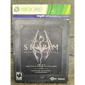 The Elder Scrolls V:Skyrim Legendary Edition 2 Disc Set (Xbox 360) Manual Tested